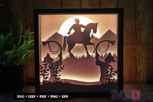 Brave Shivaji Maharaj DIY Shadow Box Light Box 8x8, 12x12