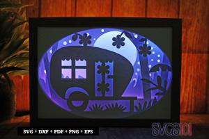 Mini Camper DIY Shadow Box Light Box 5x7