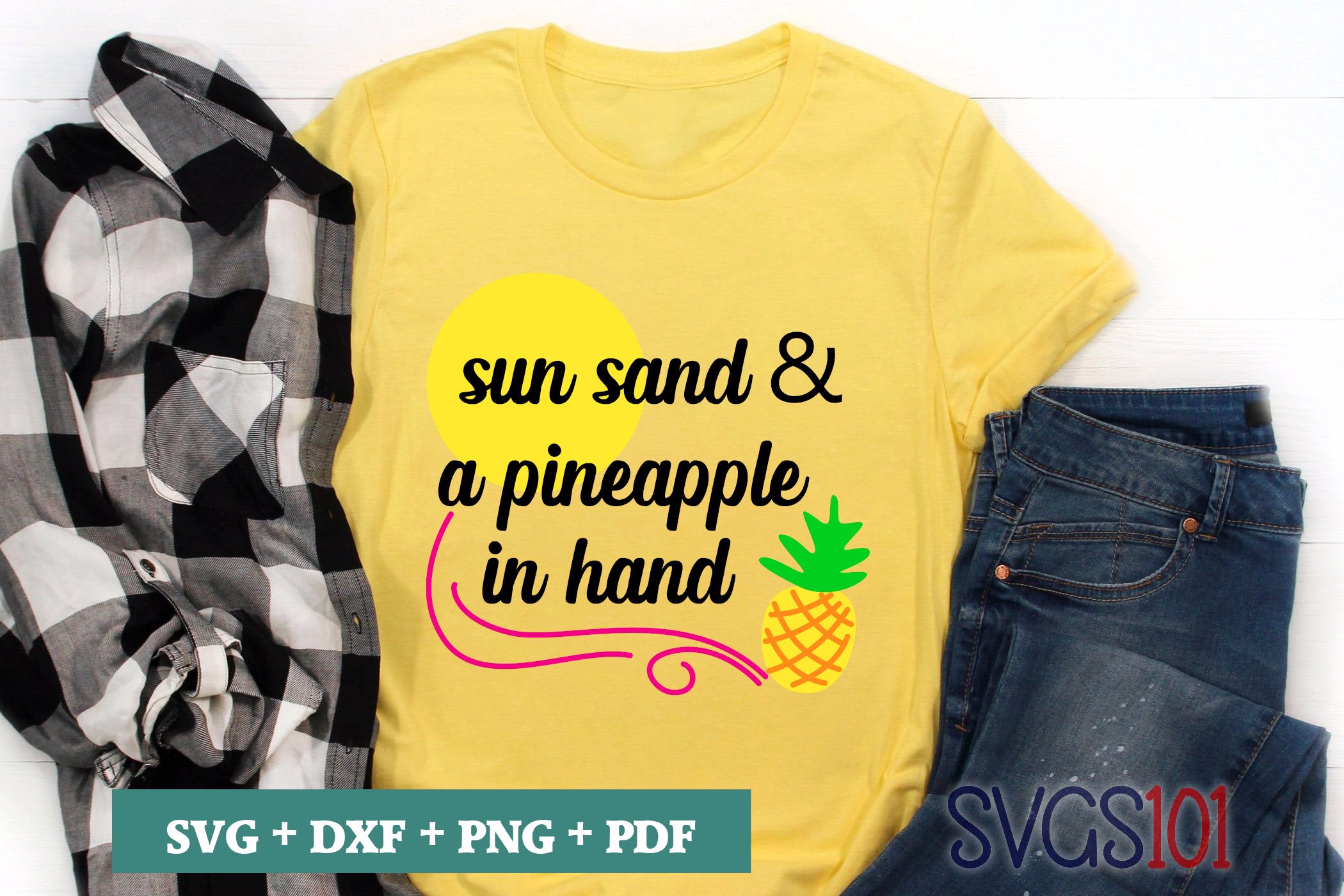 Sun Sand & A Pineapple In Hand