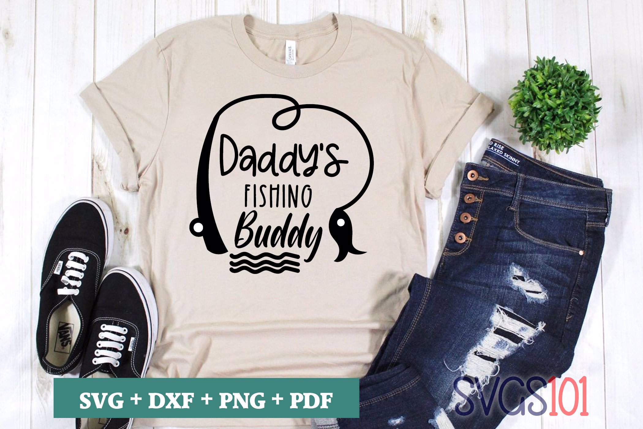 Daddy S Fishing Buddy Svg Cuttable File Dxf Eps Png Pdf Svg Cutting File