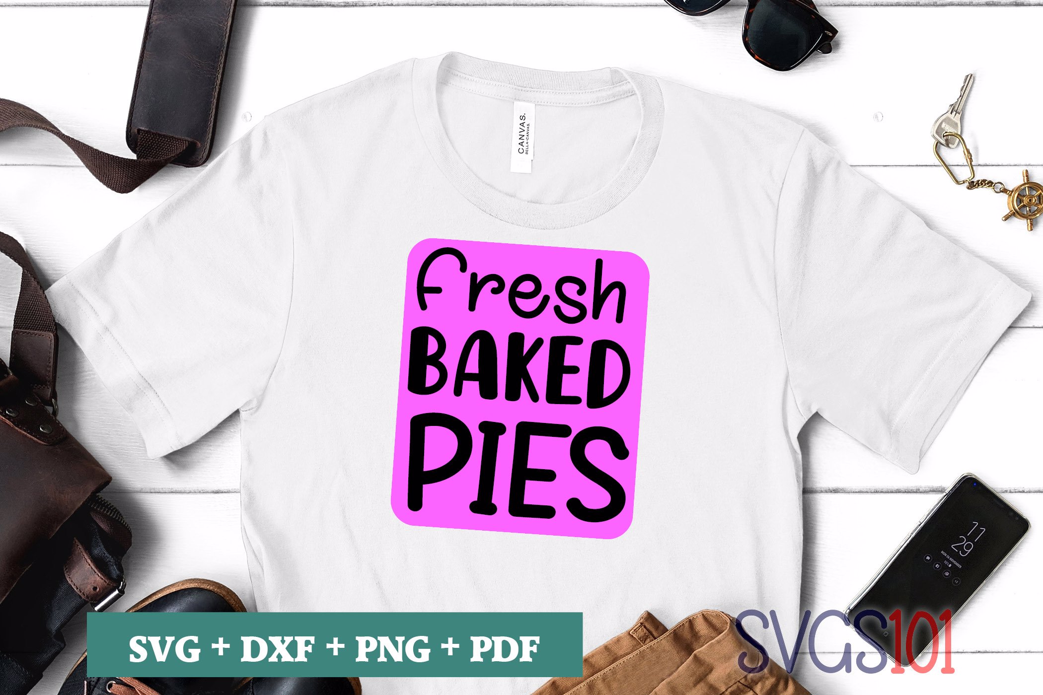Fresh Baked Pies SVG Cuttable file - DXF, EPS, PNG, PDF | SVG Cutting File
