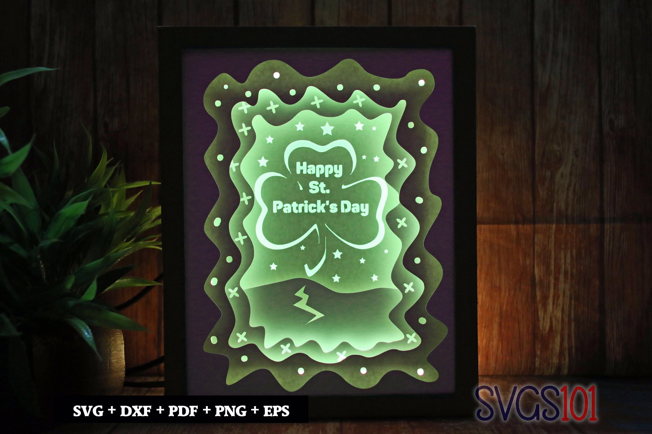 Happy St Patrick's Day Light Box SVG 8x10 Portrait