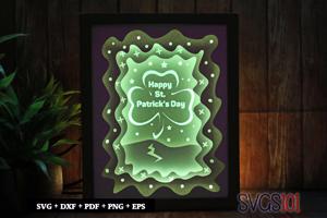 Happy St Patrick's Day Light Box SVG 8x10 Portrait