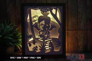 Lord Ganesha Shadow Box SVG 8x10