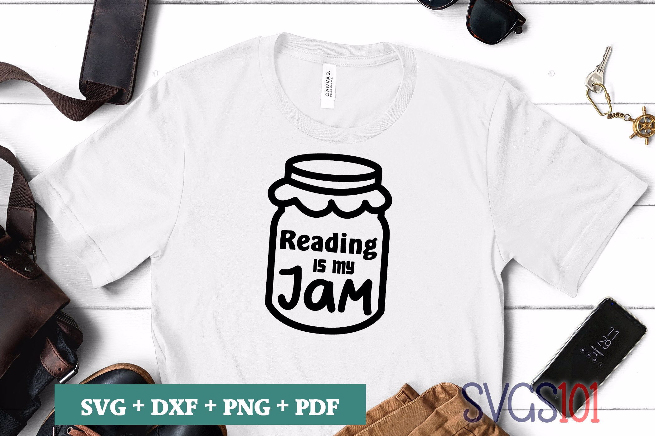 Download Reading Is My Jam SVG Cuttable file - DXF, EPS, PNG, PDF ...