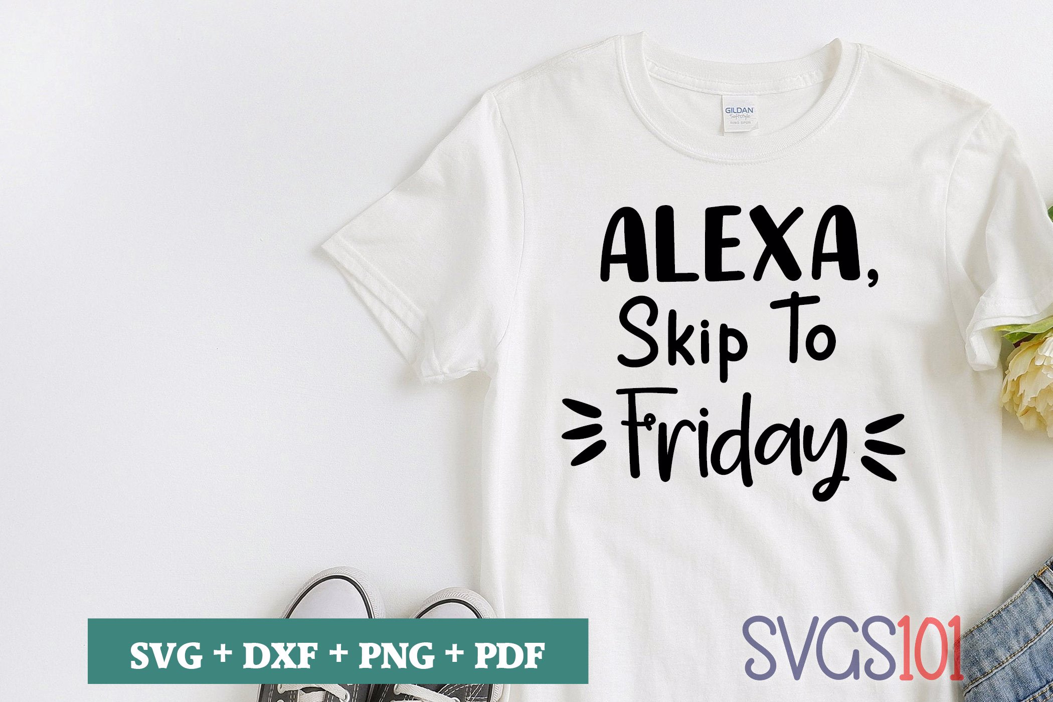 Alexa Skip To Friday SVG Cuttable File DXF EPS PNG PDF SVG Cutting File