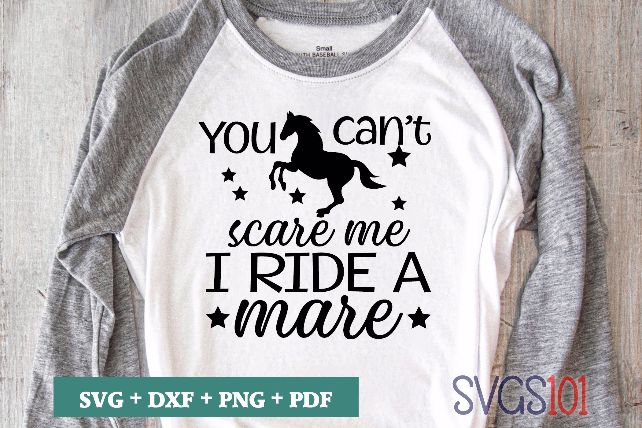 You cant scare me i ride a mare SVG Cuttable file DXF, EPS, PNG, PDF