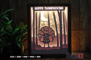 Happy Thanksgiving Light Box SVG 8x10 Portrait