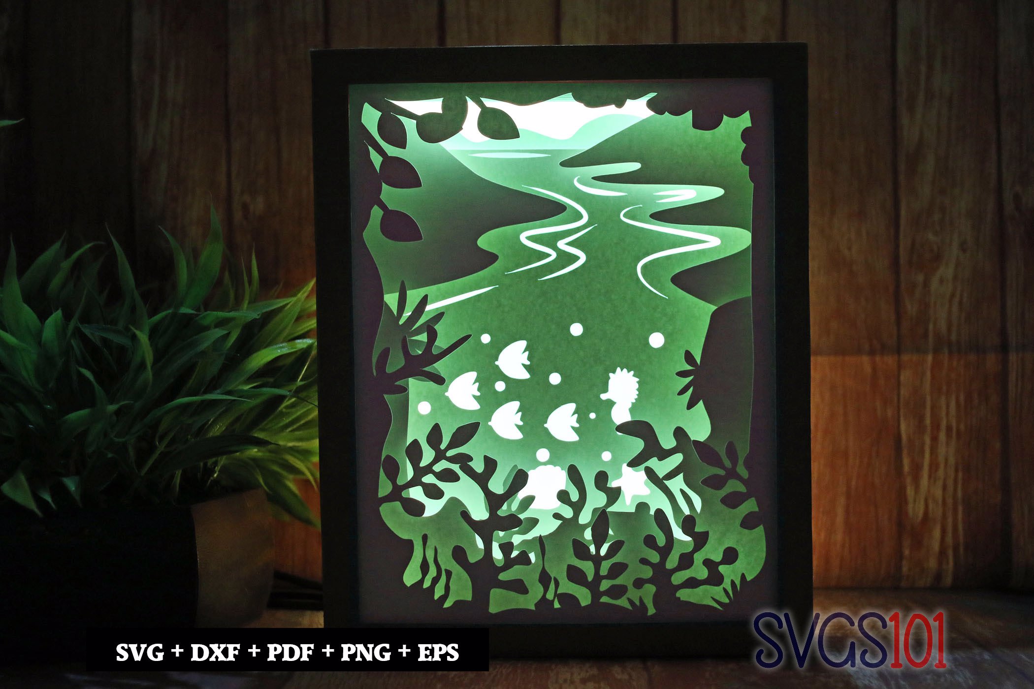 Under the Sea Shadow Box 8x10 Rectangle
