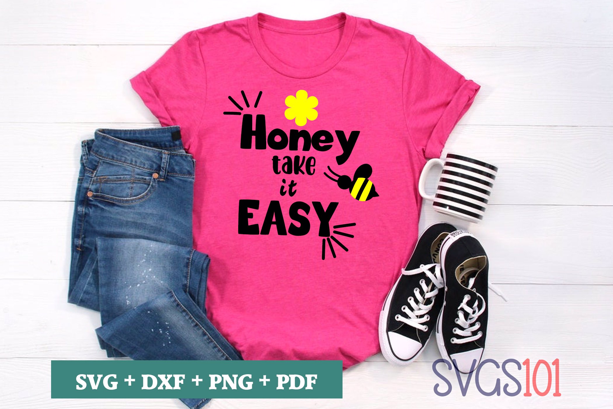 Honey Take It Easy SVG Cuttable file DXF, EPS, PNG, PDF SVG Cutting